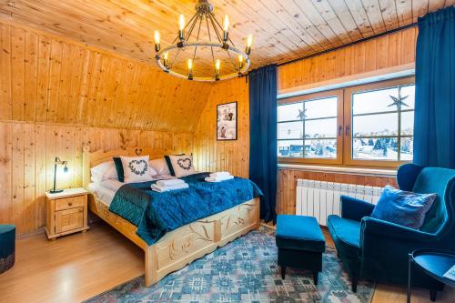Postel nebo postele na pokoji v ubytování Willa Gocówka & SPA