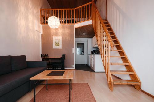 Kuchyň nebo kuchyňský kout v ubytování Lapland Hotels Sirkantähti