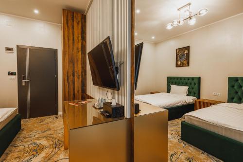 Ένα ή περισσότερα κρεβάτια σε δωμάτιο στο Motel Andra