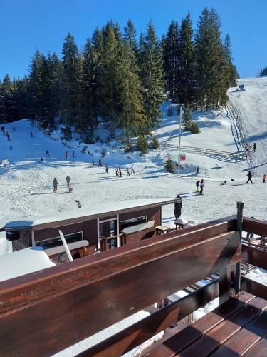 a ski slope with people in the snow at Alpin Apartments Vlašić in Vlasic