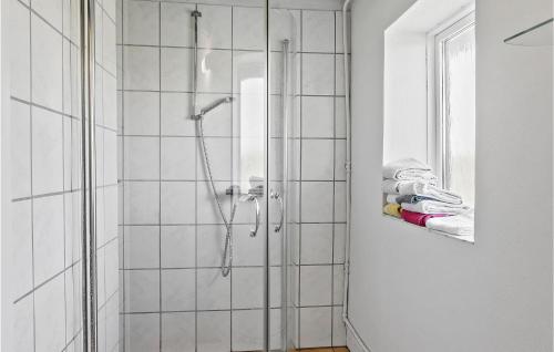 Cozy Home In Nykbing M With Kitchen tesisinde bir banyo