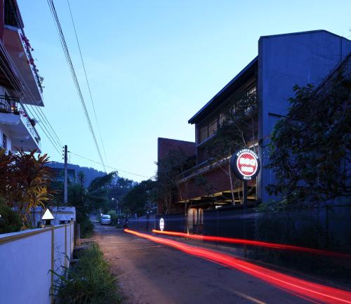 a street with a no entry sign on the side of a building at BBQ HUB Ella in Ella