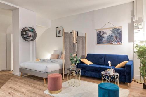 Posteľ alebo postele v izbe v ubytovaní Grand Studio au Cœur de Paris quartier Latin