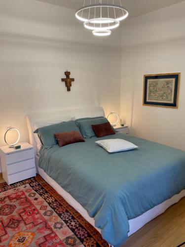 Кровать или кровати в номере Prestige apartment Fiuggi Fonte
