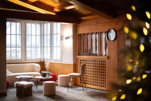Χώρος καθιστικού στο Le Chalet d'Antoine - Centre de Megève