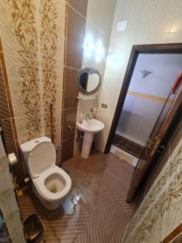 un bagno con WC e lavandino di SEMO Home a Il Cairo