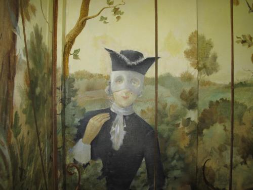 a painting of a person wearing a plague doctor at Hotel Schloss & Gut Ulrichshusen in Ulrichshusen
