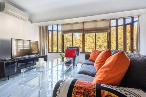 TV a/nebo společenská místnost v ubytování Apartamento Centro Sacio I