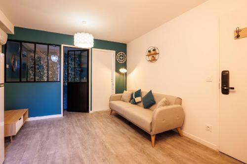 Χώρος καθιστικού στο Appartement Sauge