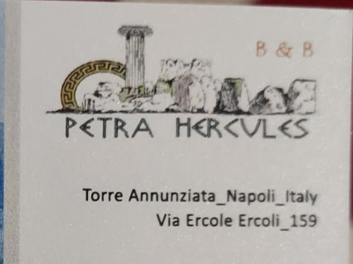a sign for a reria havasica with a picture at B&B Petra Hercules in Torre Annunziata