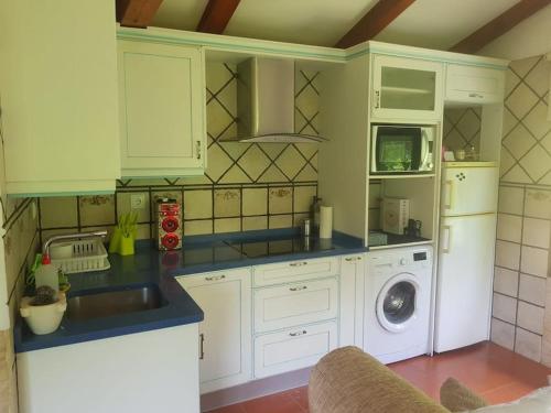 Küche/Küchenzeile in der Unterkunft Pequeña cabaña rodeada de verde y cerca de todo
