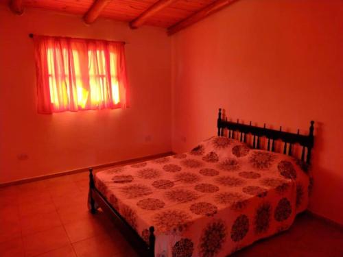 a bedroom with a bed in front of a window at la martina in Villa Giardino