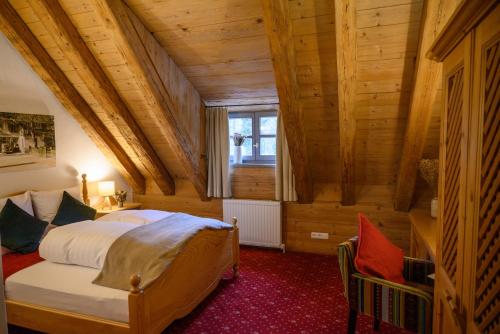 Postel nebo postele na pokoji v ubytování InselMühle