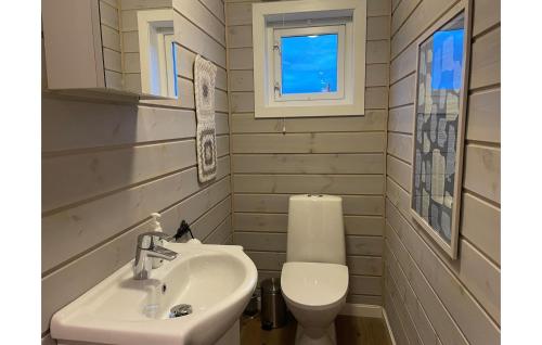 a bathroom with a sink and a toilet at Beautiful Home In Aurdal With Kitchen in Aurdal