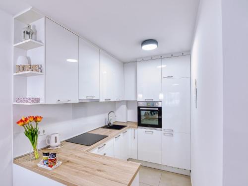 Apartman Malmar Oneにあるキッチンまたは簡易キッチン