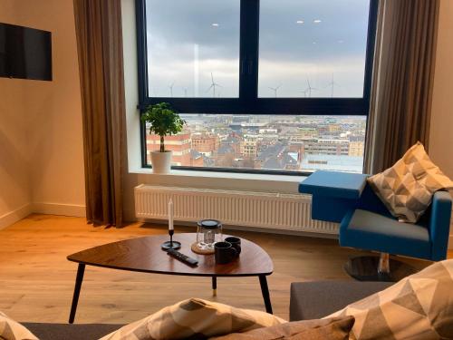Posezení v ubytování London Tower Apartments - Antwerp