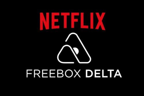 a netflix reebok delka logo on a black background at Gîte des Zèbres Aventuriers... in L'Etang-Bertrand