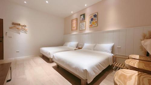 Cama o camas de una habitación en 好室一庒House in field宜蘭獨棟平房民宿 可包棟