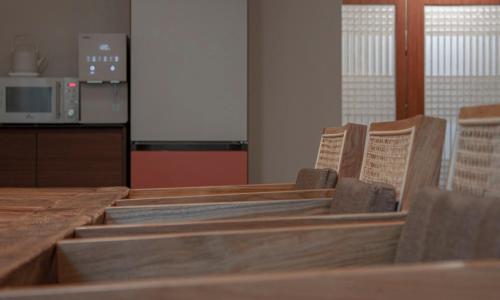 Kuchyň nebo kuchyňský kout v ubytování HotelArrive Jeonju Sihwayeonpung