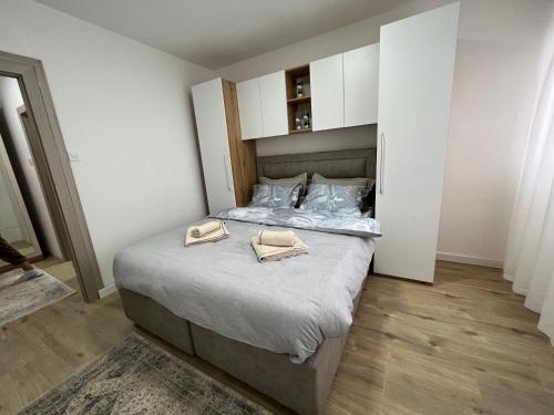 Postel nebo postele na pokoji v ubytování Wolf Apartment Zagreb