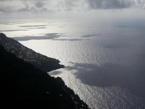 an aerial view of a body of water at Villa Antica Macina in Positano