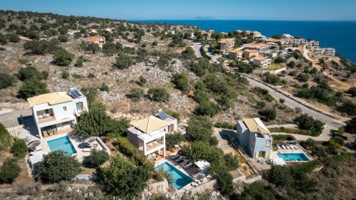 an image of a villa with a view of the ocean at Astra Villas in Skala Kefalonias