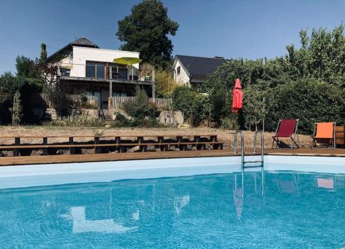 Maison vue panoramique depuis le coteau de Chinon