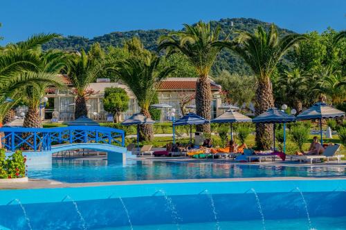 a view of the pool at the resort at Filerimos Village Hotel in Ialyssos