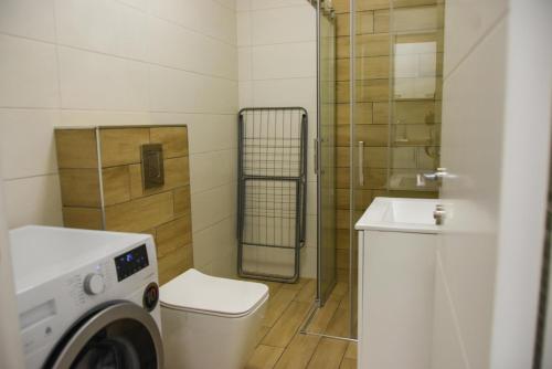 Koupelna v ubytování Apartment Barcelona Zemun Belgrade