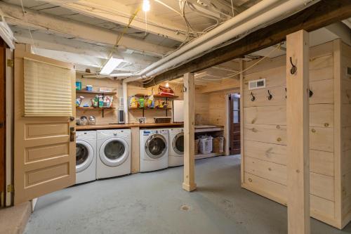 a laundry room with two washer and dryer at Beech Haven in Beech Mountain
