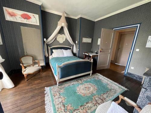 Katil atau katil-katil dalam bilik di Château de Vitry-la-Ville