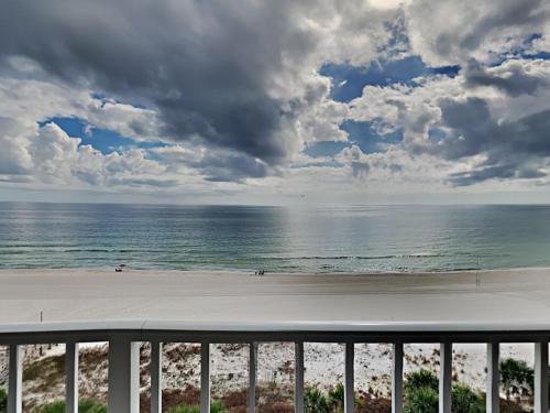 a view of the ocean from the balcony of a beach at Regency Isle #609 in Orange Beach