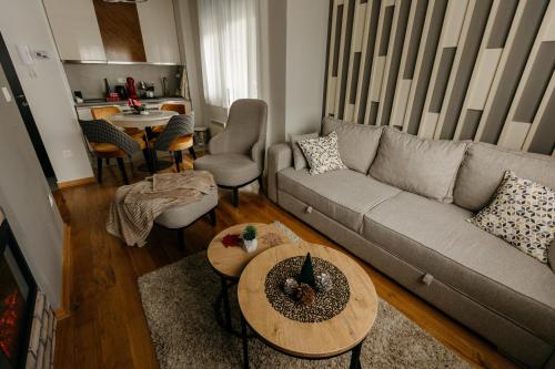 Гостиная зона в Apartmani Leo Titova Vila Zlatibor