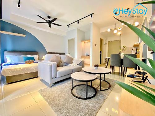 Ruang duduk di Bali Residence Melaka By Heystay Management