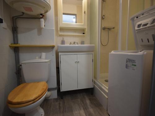 a small bathroom with a toilet and a sink at Appartement Bernex, 2 pièces, 6 personnes - FR-1-498-50 in Bernex