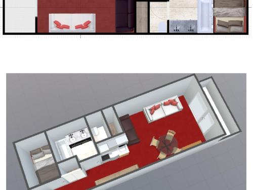 Studio cabine cosy avec wifi et parking à Val-d'Isère