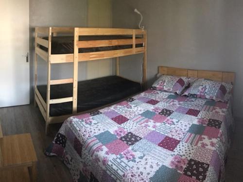 Un pat suprapus sau paturi suprapuse la Appartement Valloire, 2 pièces, 5 personnes - FR-1-263-78