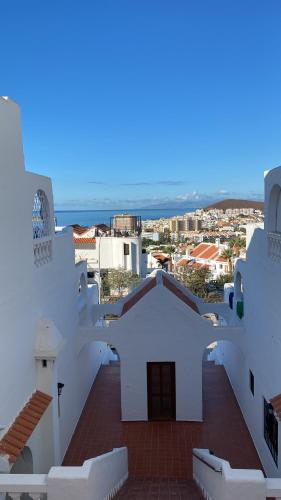 a view of the city from the roof of a building at Los Cristianos port royal in Los Cristianos