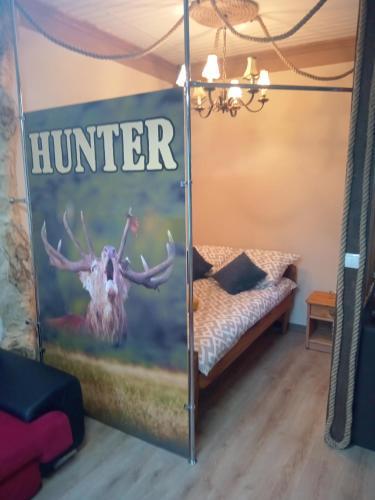 Cama o camas de una habitación en Domek Hanter