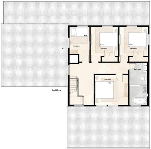 a drawing of a floor plan of a house at Pine Hill Chateau - Ski Belleayre, Hunter Mountain in Pine Hill