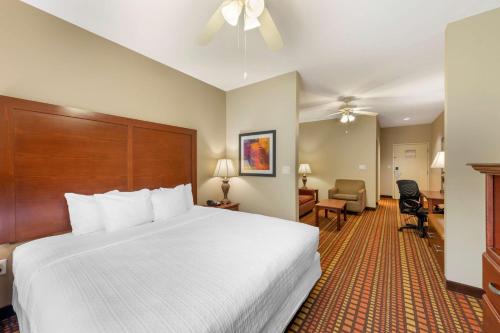 Habitación de hotel con cama grande y escritorio. en Best Western Plus Gadsden Hotel & Suites en Gadsden