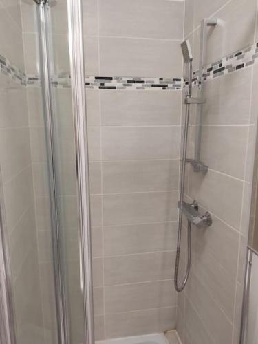 une salle de bain avec douche et toilettes dans l'établissement Studio Paris 13, à Paris