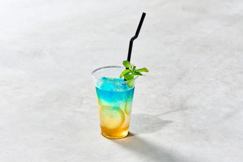 a drink in a glass with a stick in it at WHARFandCO in Himi