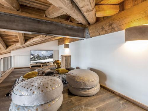 Appartement de luxe au dernier étage, matériaux nobles, résidence aux pieds des pistes, Val-d'Isère