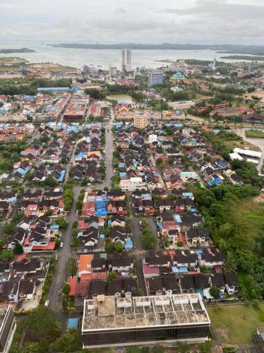 an aerial view of a city at Galeno Pollux Habibie in Batam Center