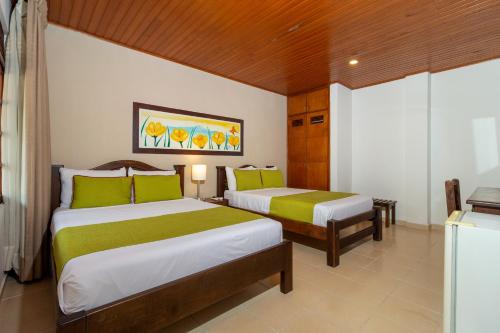 Hotel Campestre La Potraにあるベッド