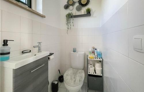 Koupelna v ubytování 3 Bedroom Cozy Home In Tzummarum