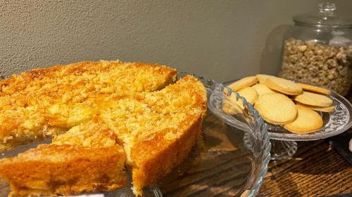 a close up of a cake and a plate of cookies at Agriturismo Agagin in Agaggio Inferiore