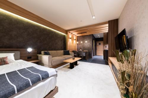 TV a/nebo společenská místnost v ubytování Woodside Apartment 218