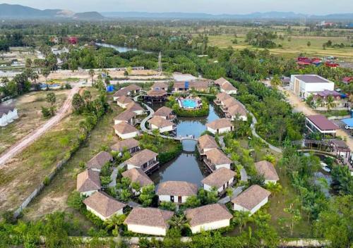 an aerial view of a resort at Good Time Relax Resort in Kampot